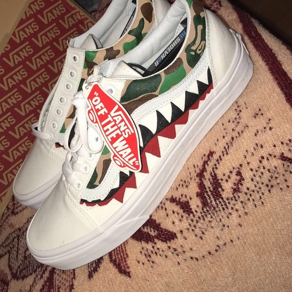 vans bape white